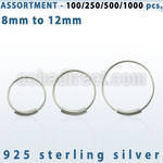 blk289 surtido por mayor aros nariz plata aros nariz continuos plata 925 0 6mm 8mm 12mm al por mayor