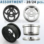 blk306 surtido piercings 24 dilataciones tunel tornillo acero brillo espejo acero anodizado al por mayor
