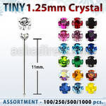 blk525 surtido por mayorpiercing nariz doblar tu mismo plata esterlina 925 0 6mm cristal redondo 1 25mm al por mayor