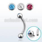 bne2cin banana ceja acero quirurgico bolas joya engasta bisel 3mm rosca interna 8mm distribuidor