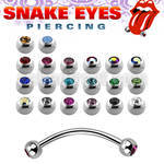 bne2cl banana piercing ojo serpiente acero quirurgico bolas joya bisel 3mm venta