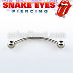 bnebl banana piercing ojo serpiente acero quirurgico bolas 3mm mayorista
