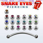 bnejb25l banana piercing lengua ojo serpiente acero quirurgico bolas joya bisel 2 5mm mayorista