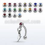 bnerlit2 banana ceja acero quirurgico bola joya bisel 3mm colgante acero liso rayo mayorista