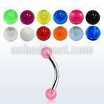 bneuvb banana ceja acero quirurgico bolas acrilico uv 3mm venta