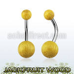 bngjf piercing ombligo organico barra 316l bolas madera jaca 5 8mm venta