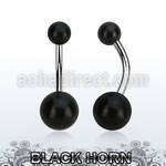bngwk piercing ombligo organico barra 316l bolas cuerno negro 5 8mm distribuidor mayorista