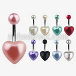 bnhrpe piercing ombligo acero quirurgico corazon perla falsa bola 5mm perla falsa 10mm distribuidor mayorista