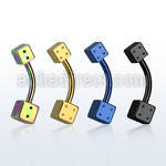 bnk2di piercing ombligo acero quirurgico anodizado dados acero 4mm 5mm distribuidor mayorista