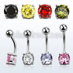bnrdz piercing ombligo acero quirurgico zirconia redonda 7mm venta