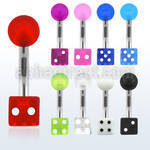 bnuvdi piercing ombligo acero quirurgico bola acrilico uv 5mm dado acrilico uv al por mayor
