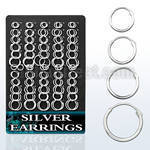 br310 display 60 pares aros oreja tubo agujero plata esterlina 925 lisa mayorista