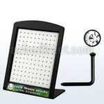 brac1 display expositor 120 piercing nariz l acrilico negro cristal claro redondo 1 5mm distribuidor