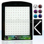 brac4 display expositor 120 piercing nariz l acrilico transparente cristal redondo 1 5mm distribuidor