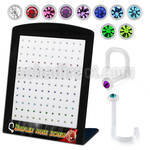 brbiswm display 120 piercing nariz l bio flexible 1mm cristal redondos 1 5mm distribuidor