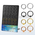brcrt3 display unidades aro bola presion acero chapados pvd negro oro oro rosa bola