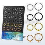 brcrt3b display unidades aro bola presion acero chapados pvd negro oro oro rosa bola