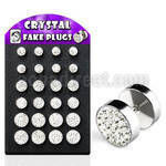 bripf5 display 24 plugs falsos acero quirurgico multi cristal claros ferido distribuidor