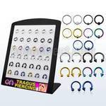 brmix26 display 36 piercings tragus acero quirurgico pvd acero quirurgico variados 1mm bolas conos 2 5mm 3mm 6mm distribuidor