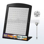 brnbczc display 120 piercing nariz hueso plata esterlina 925 0 6mm zirconia redonda 2mm distribuidor mayorista