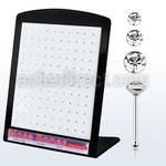 brnbmc7 display 120 piercing nariz hueso plata 925 0 6mm cristal claro redondo 1.25 1 5mm 2mm distribuidor mayorista