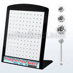 brnbpmc7 display 120 piercing nariz hueso plata 925 0 6mm cristal claro redondo 1.25 1 5mm 2mm distribuidor mayorista