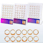 brnhm22 display 30 anillos septum falsos plata esterlina 1mm oro rosa disenos variados 12mm al por mayor