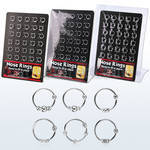 brnhm3 display 30 aros nariz plata esterlina 0 6mm bola fija alambre balines 10mm al por mayor