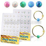 brnhm45 display 30 aro nariz bola plata 925 0 6mm oro 18 kts bola opalo 3mm 8mm 12mm distribuidor