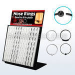 brnhmx4 display 96 aros nariz plata esterlina bola 0 6mm negro blanco 8mm 12mm mayorista