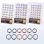 brnhp10 display 60 aros nariz plata esterlina colores bola 0 6mm 8mm 10mm distribuidor mayorista