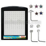 brnsmc3 display 120 piercing nariz l variados plata 925 0 6mm formas cristal venta