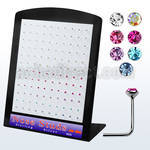 brnsmm display 120 piercing nariz l plata 925 0 6mm cristal redondo mayorista