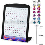 brnymm10 925 sterling silver nose studs round crystal tops