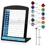 brnypbt display 120 piercing nariz doblar tu mismo plata esterlina 925 0 6mm cristal nacimiento 1 5mm distribuidor mayorista