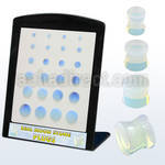 brpg113 display 24 plug doble flare luna opalita 6g 4mm 12 12mm venta por mayor