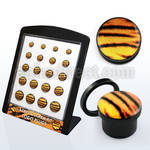 brpg135 distribuidor mayorista display 20 dilatadores plug acrIlico negro rosca logo calavera sugar 6mm 14mm distribuidor mayorista