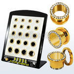 brpg149a distribuidor display 20 dilatadores tunel doble flare rosca interna acero anodizado negro 2g 916 6mm 14mm al por mayor