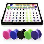 brpg153b caja display 70 dilataciones plug doble flare acrilicas colores acrilicos solidos 3mm 12mm al por mayor