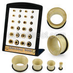 brpg214 crocodile wood single flare flesh tunnels 24pcs