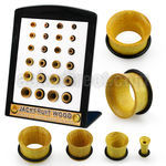 brpg215 jackfruit wood single flare flesh tunnels 24pcs