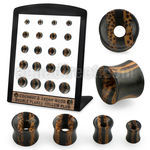 brpg224 coconut areng wood double flare flesh tunnels 20pcs