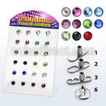 brtsa4 display 24 bases microdermal titanio g23 superor titanio g23 5mm cristal bisel 2mm 2 5mm distribuidor