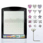 brzsmm display 120 piercing nariz l plata esterlina 925 0 6mm zirconia cuadrada redonda 2mm estrella corazon tri 3mm venta