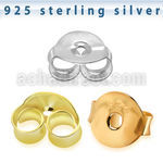 but925 one pair of 18k gold plated silver butterfly