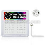 bxa27 caja display piercing nariz l acrilico transparente cristal claro redondo 2mm venta