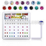 bxa39 caja piercing nariz l bio flexible redonda 2 5mm cristal swarovski bisel distribuidor