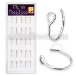 bxcln12 316l steel non piercing clipon nose ring display