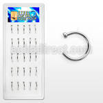 bxcln1 caja display 25 aros nariz clip acero quirurgico 1mm diametro 8mm venta