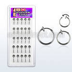 bxclp2 caja 25 piercings falsos clip resorte 8mm 10mm distribuidor